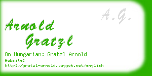 arnold gratzl business card